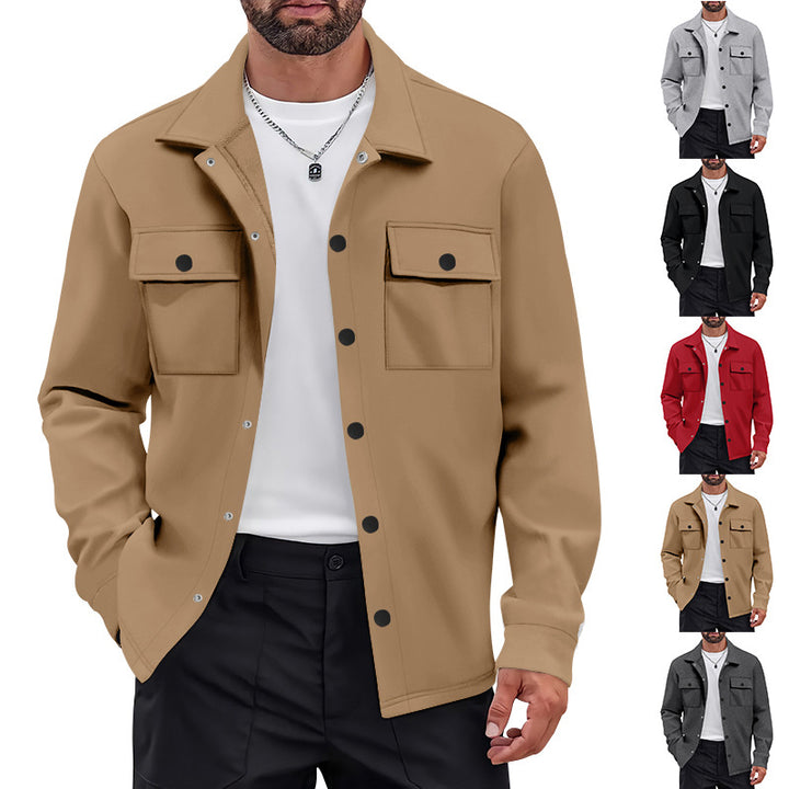 Versatile flannel jacket for men with patch pockets and modern cut Lune London