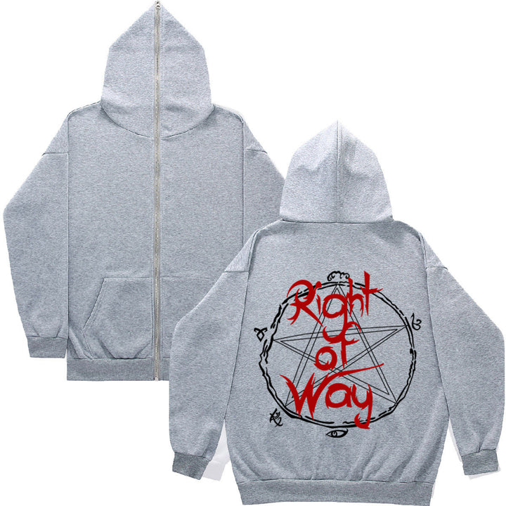 Women's hoodie with a unique graphic design and zipper Lune London