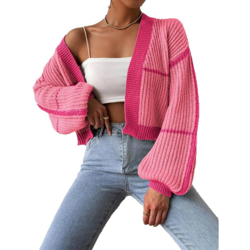 Ladies Large knitted cardigan with voluminous sleeves Lune London
