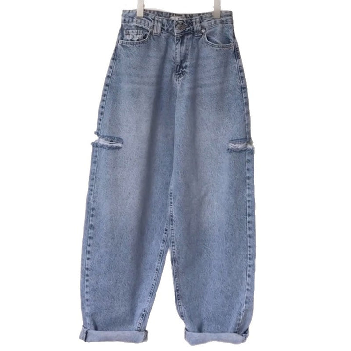 Casual Women's Baggy Jeans with Ripped Details Lune London