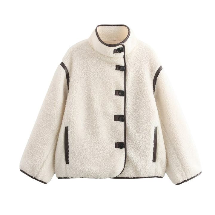 Ladies Cozy Teddy Clothing with High Collar and Practical Pockets Lune London