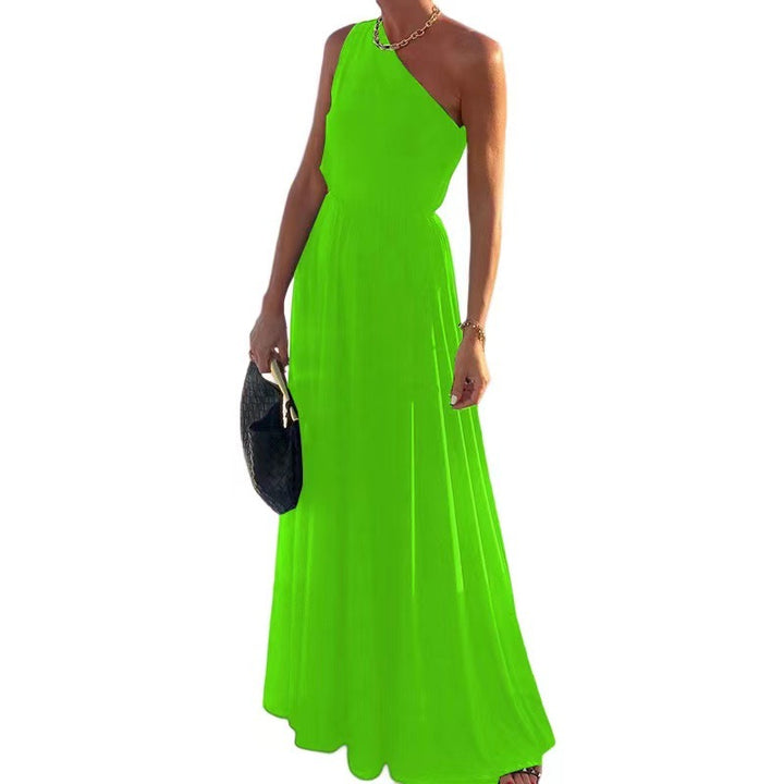Elegant one-shoulder maxi dress for women Lune London