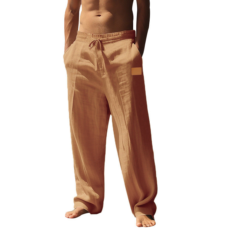 Casual linen pants for men with elastic waist and side pocket Lune London