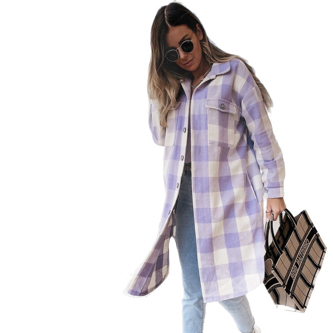 Oversized plaid jacket for women Lune London