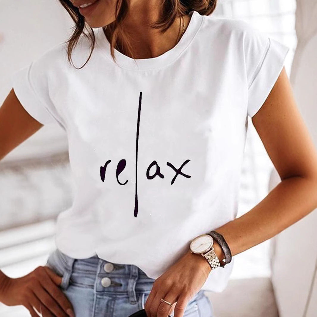 Ladies Chic and Stylish Graphic Relaxed T-shirt
