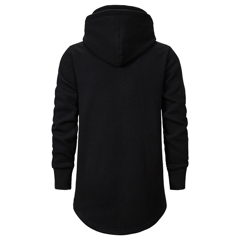 Men's trendy hoodie with asymmetrical collar and practical kangaroo pocket Lune London