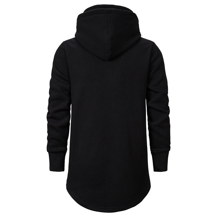 Men's trendy hoodie with asymmetrical collar and practical kangaroo pocket Lune London