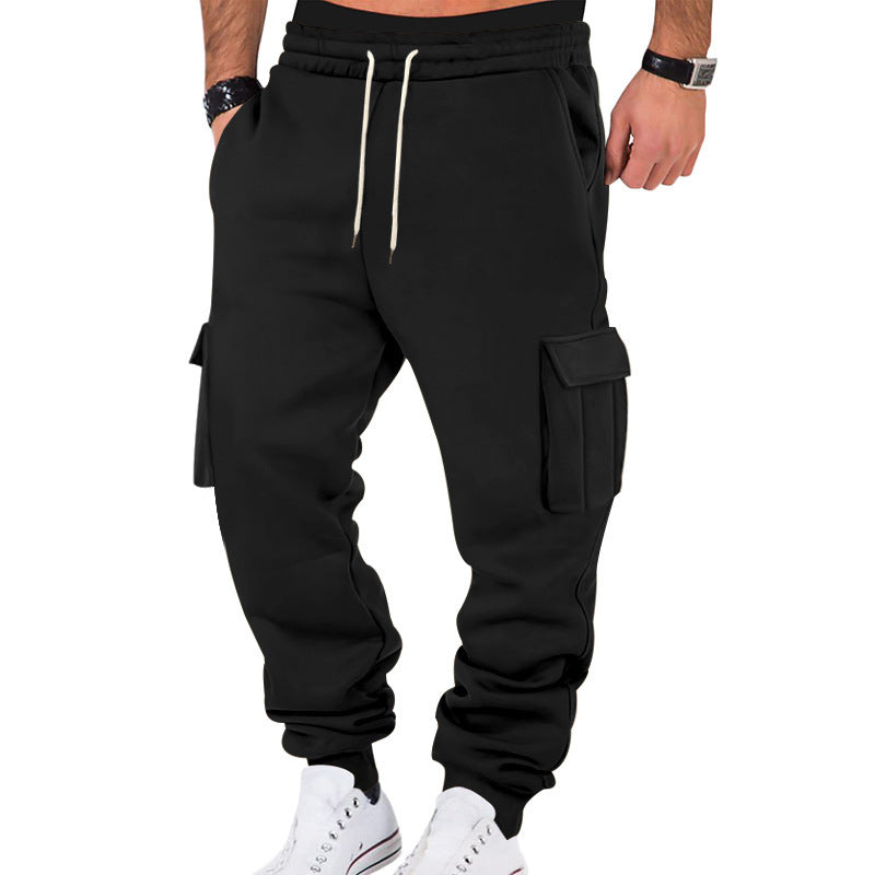 Men's cargo jogger pants with elastic waistband and practical pockets Lune London