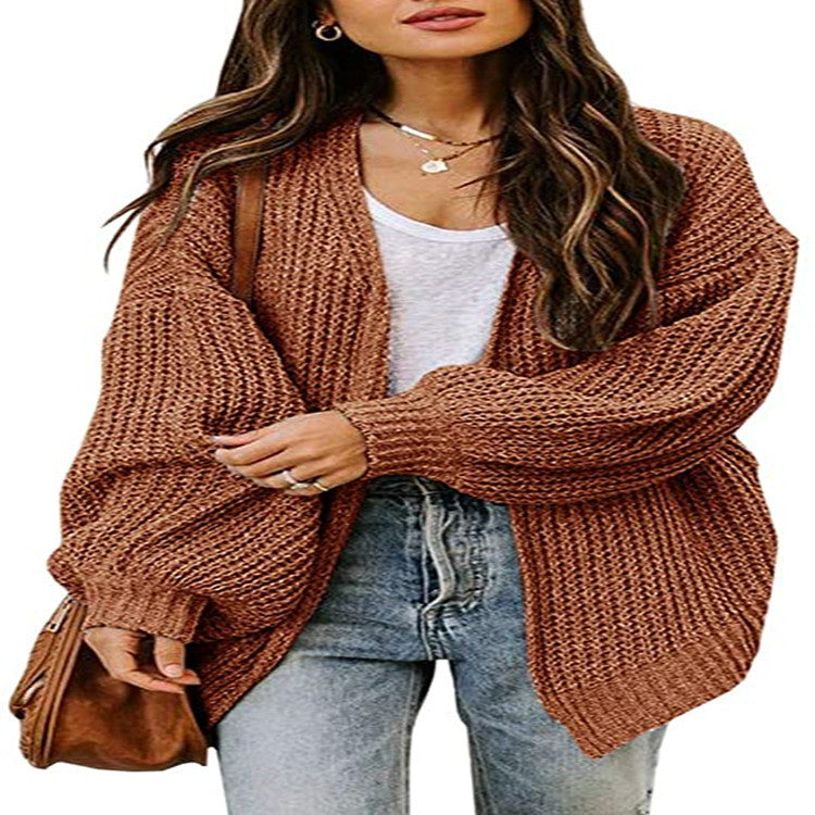 Oversized knitted sweater for women with balloon sleeves and a structured design Lune London
