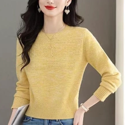 Pull en tricot à la mode pour femmes avec motif en cables fins Chic & Stil