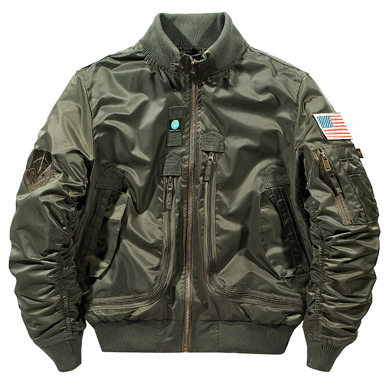 Men's bomber jacket with technical details and multiple pockets Lune London