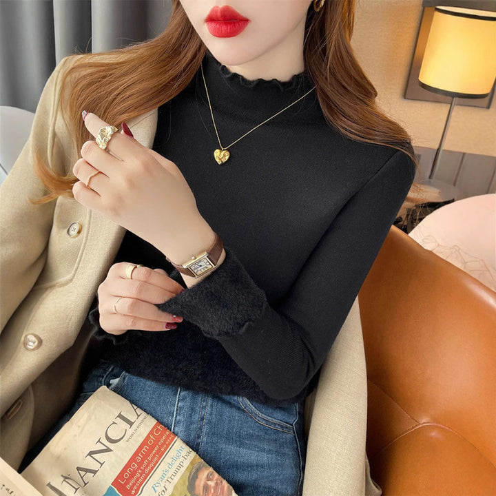 Chemise à manches longues pour femmes avec ourlet drapé élégant Chic & Stil