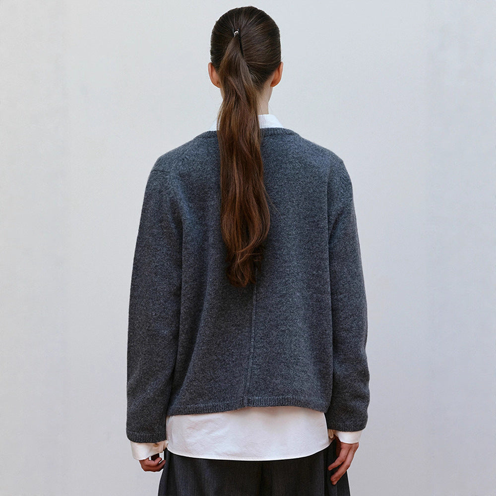 Pull en tricot pour femmes avec col rond Chic & Stil