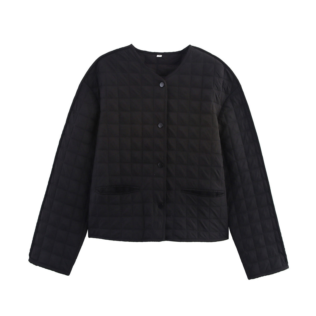 Quilted transition jacket for women with practical pockets Lune London