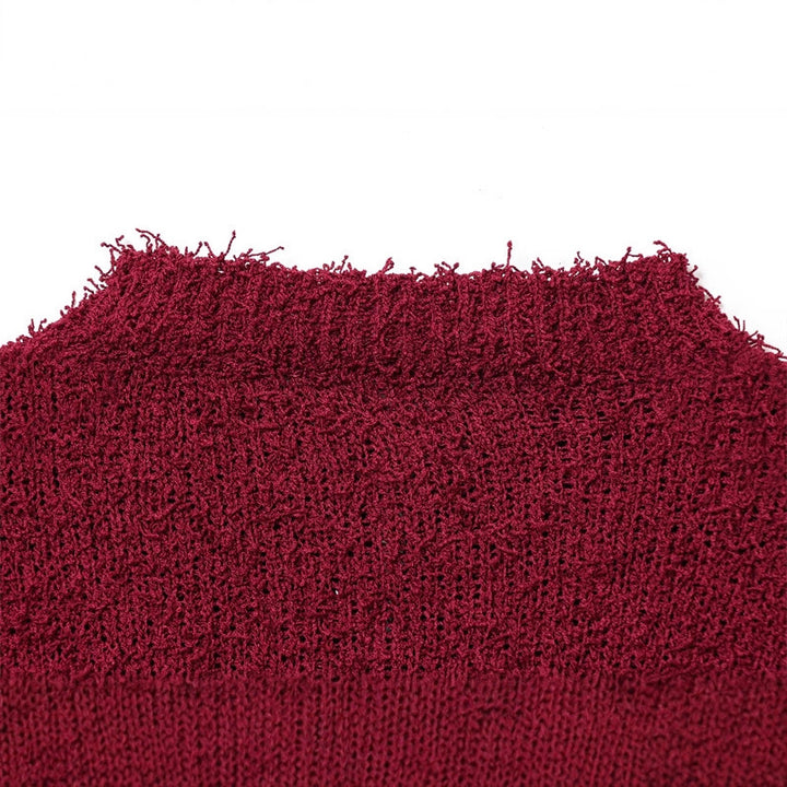 Cozy knit jacket for women with fringed sleeves Lune London