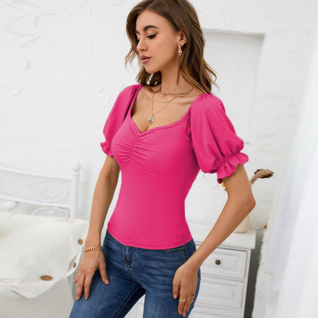 Body femmes avec manches bouffantes et fronces Lune London