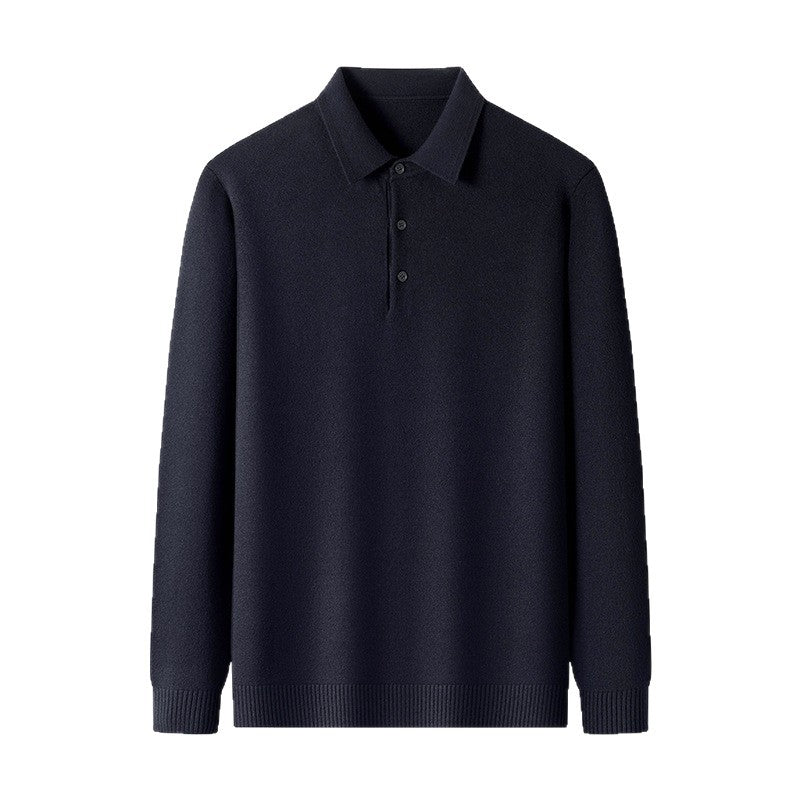 Elegant polo sweater for men in fine cotton Lune London