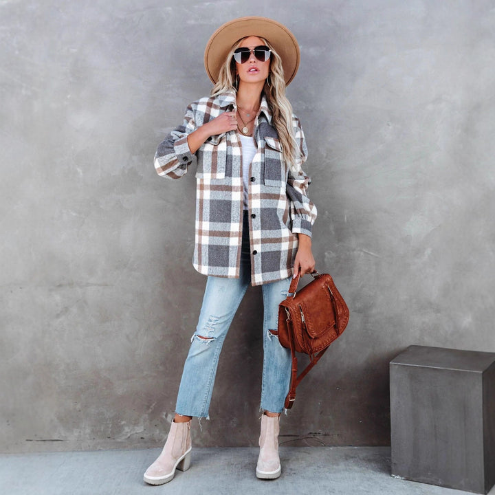 Ladies Vichy Shirt with relaxed fit and pockets Lune London
