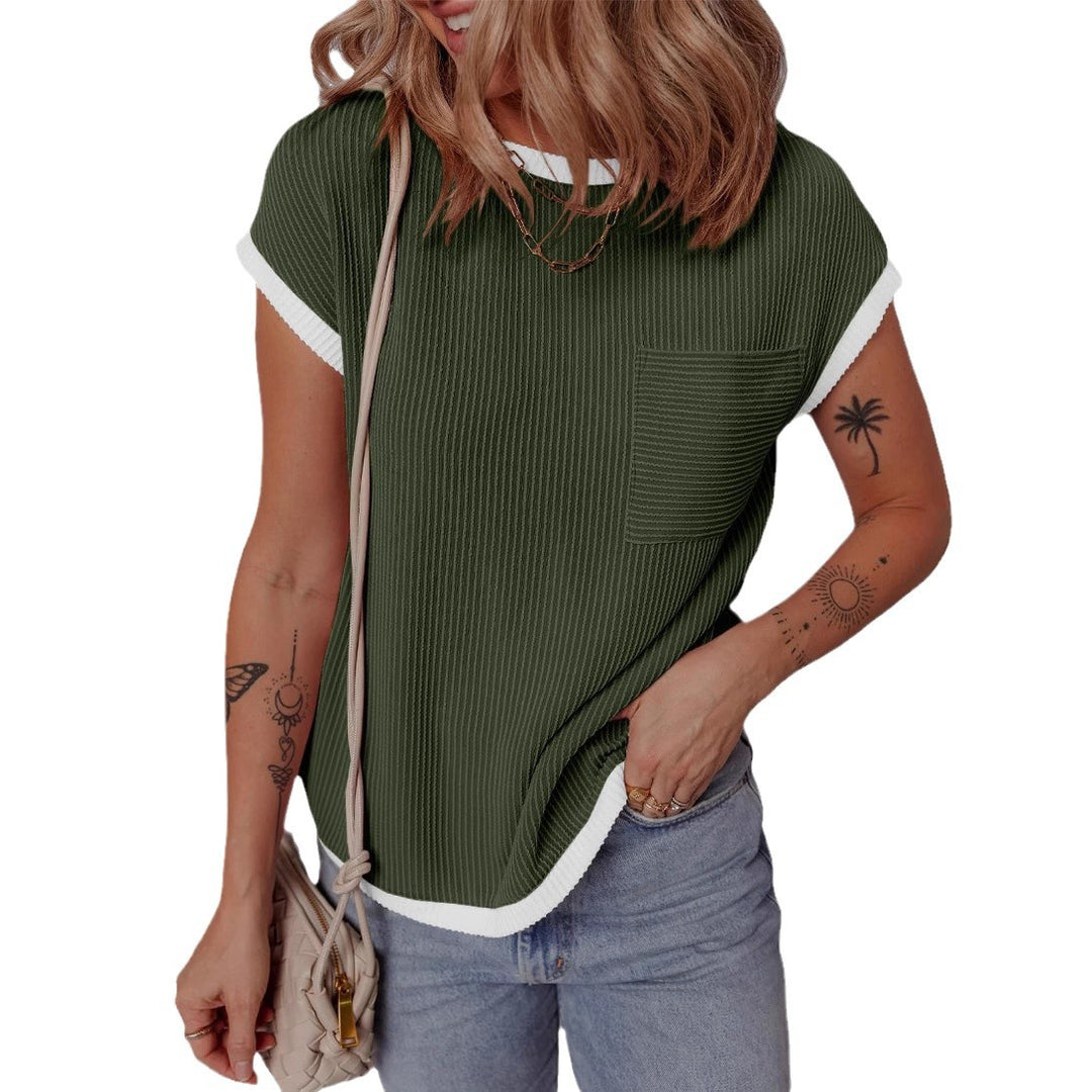 Casual and breathable waffle t-shirt for ladies with pocket Lune London