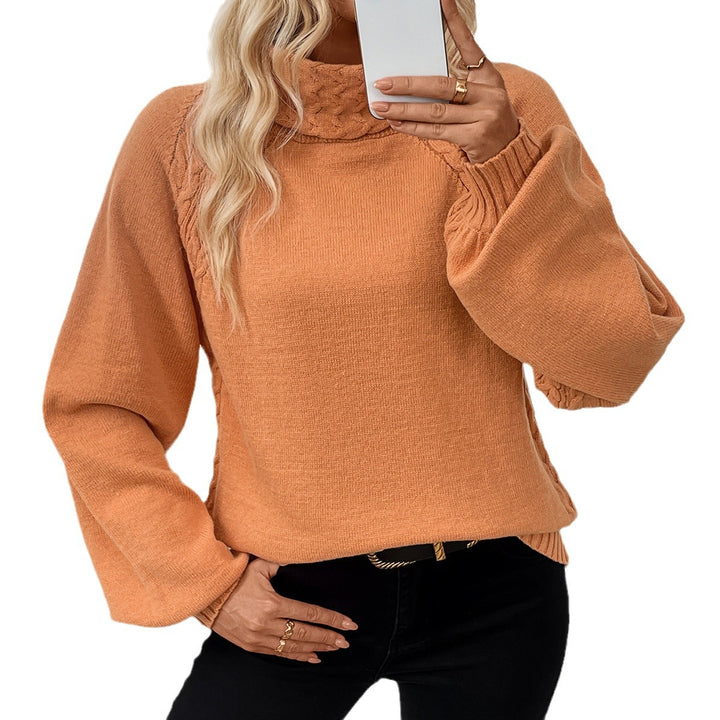 Lune London Women's Knit Sweater with High Collar