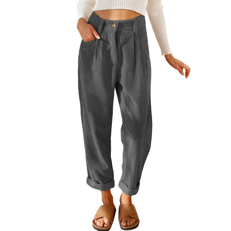 High-waisted striped pants for women Lune London