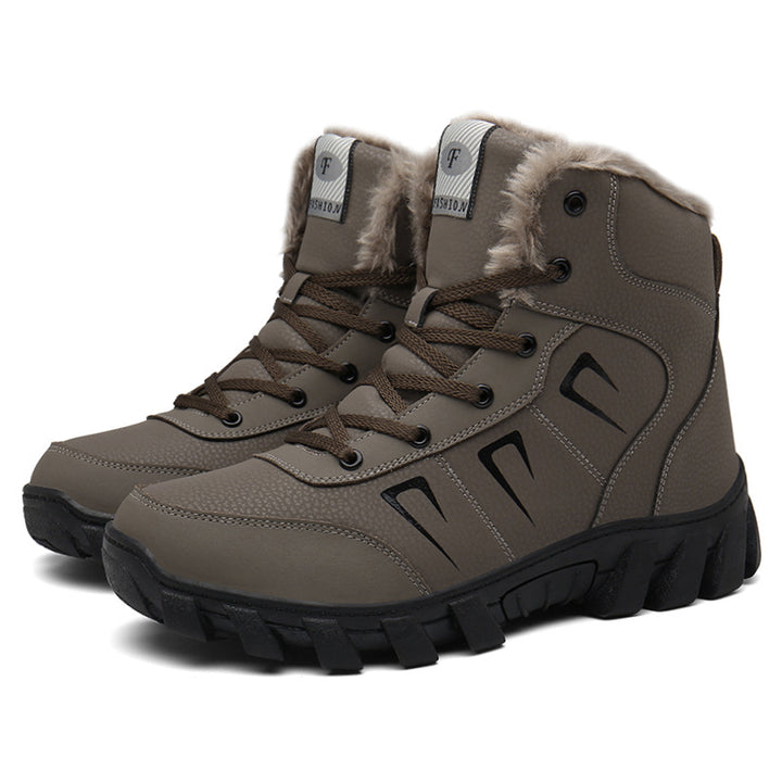 Winter boots for women with faux fur collar and non-slip sole Lune London