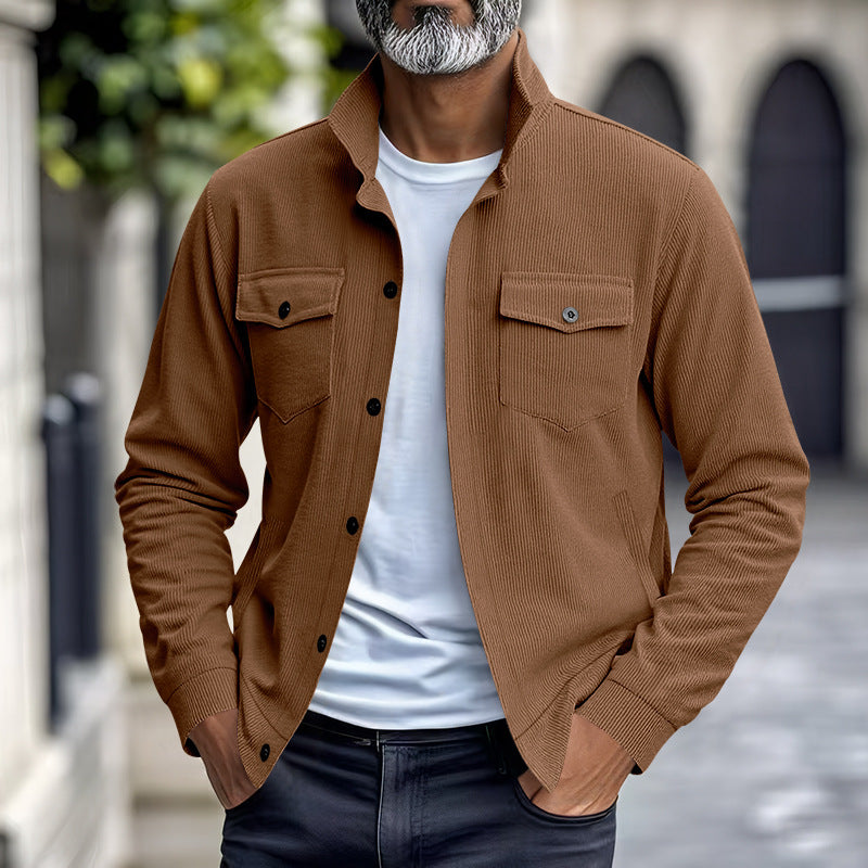 Casual shirt jacket for men with functional pockets and structured design Lune London