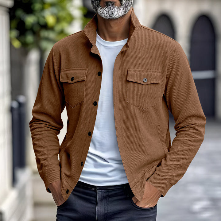 Casual shirt jacket for men with functional pockets and structured design Lune London