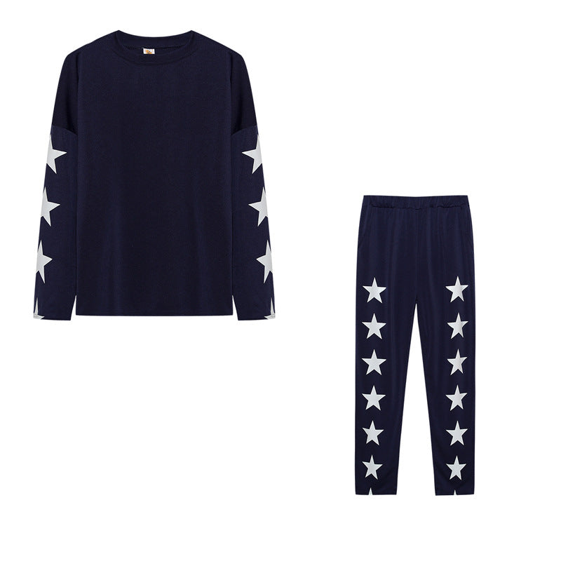 Sporty pajama set for ladies with star pattern Lune London
