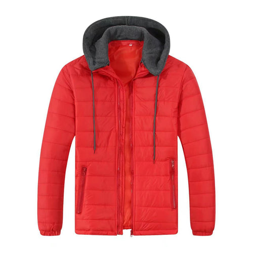 Quilted windbreaker jacket for men with hood Lune London