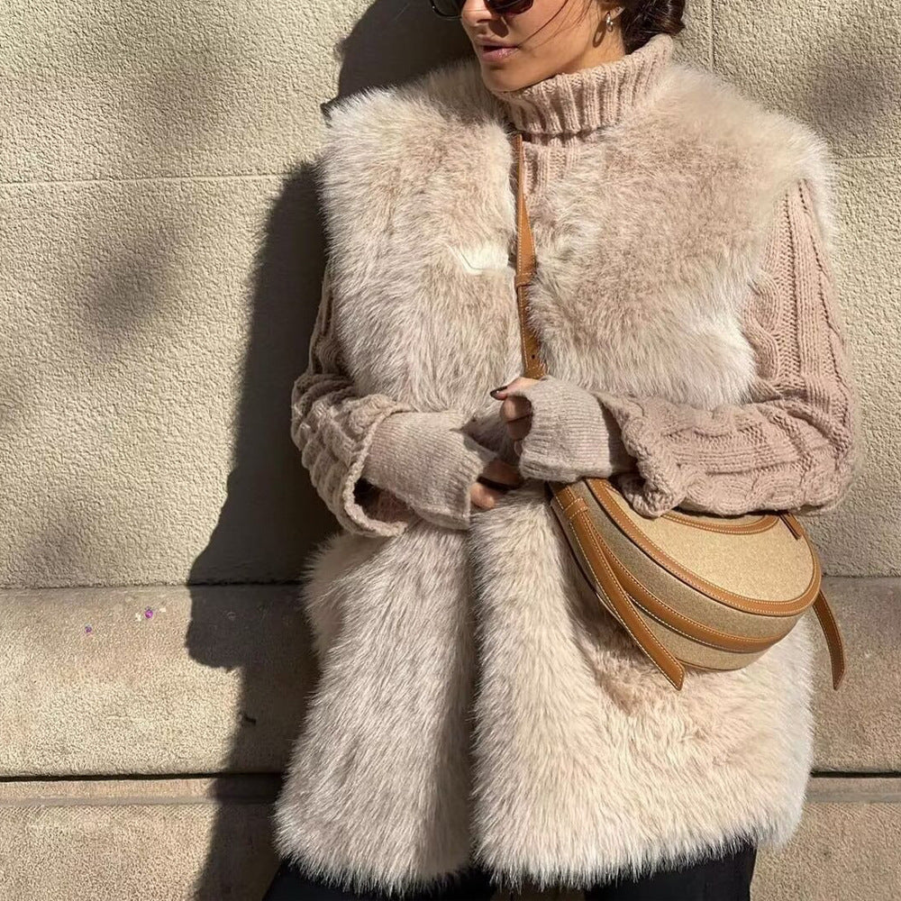 Ladies faux fur vest Lune London