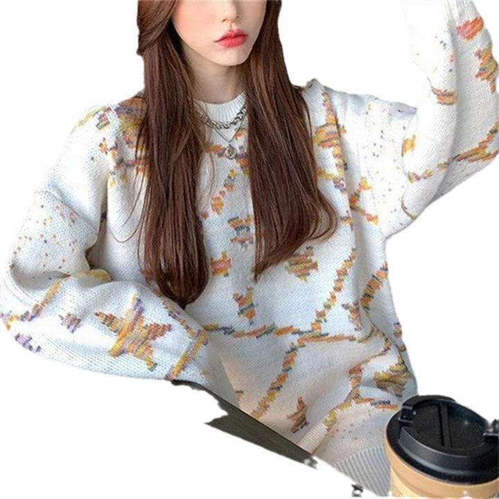 Pull tricoté à la mode pour femmes avec motif créatif Chic & Stil
