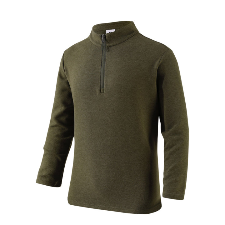 Pull Freizeit pour hommes avec col montant et fermeture éclair Lune London