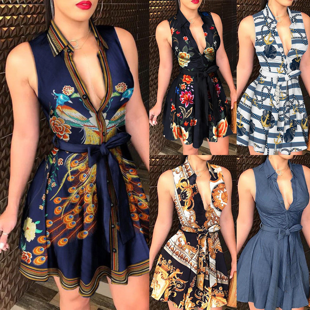 Ladies Chic and Stylish Mini Shirt Dress
