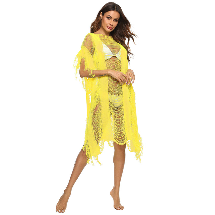 Ladies Bohemian Chic Fringe Cover-up Kaftan Lune London