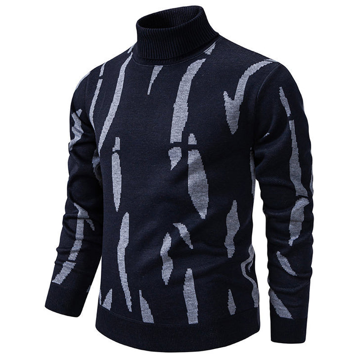 Trendy turtleneck for men with eye-catching pattern Lune London