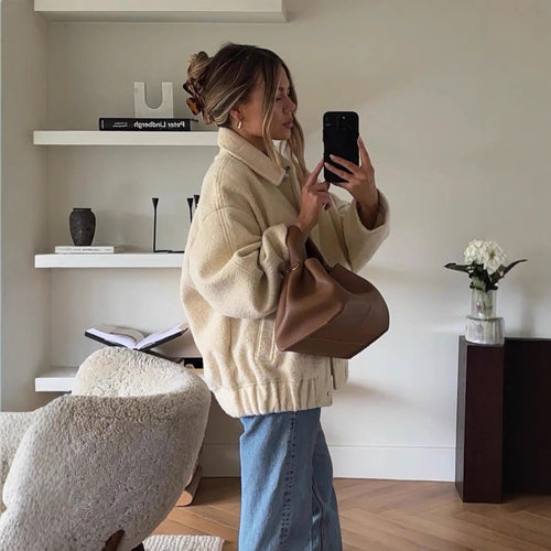 Teddy jacket for women, durable and cozy, with elastic waistband Lune London