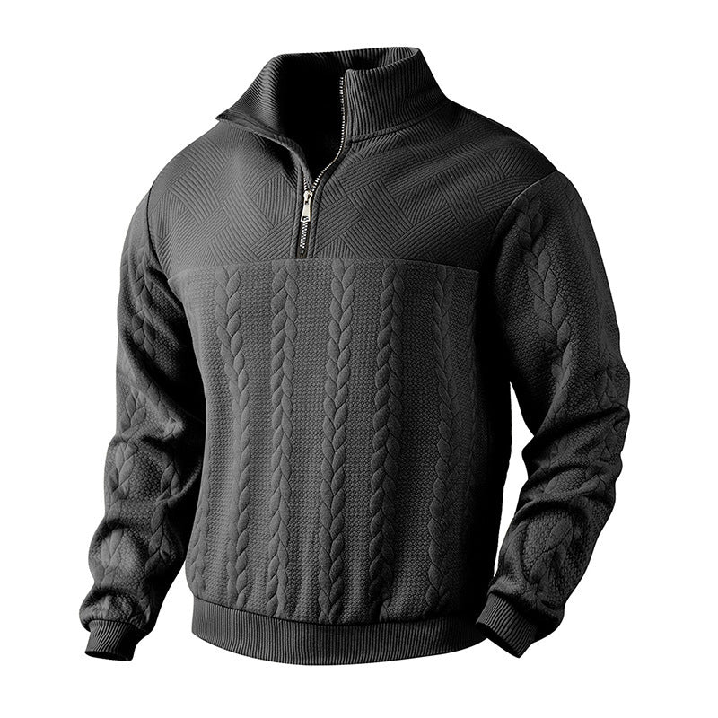 Knitted sweater for men with high collar Lune London
