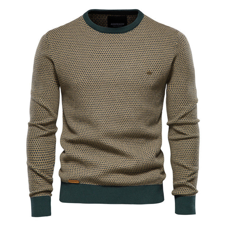 Men's Knit Pullover In A Modern Honeycomb Pattern with A Pleasant Wearing Feeling Lune London