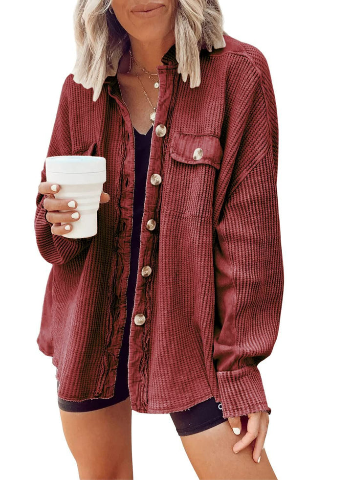 Casual cotton jacket for women with a buttoned front and practical pockets Lune London