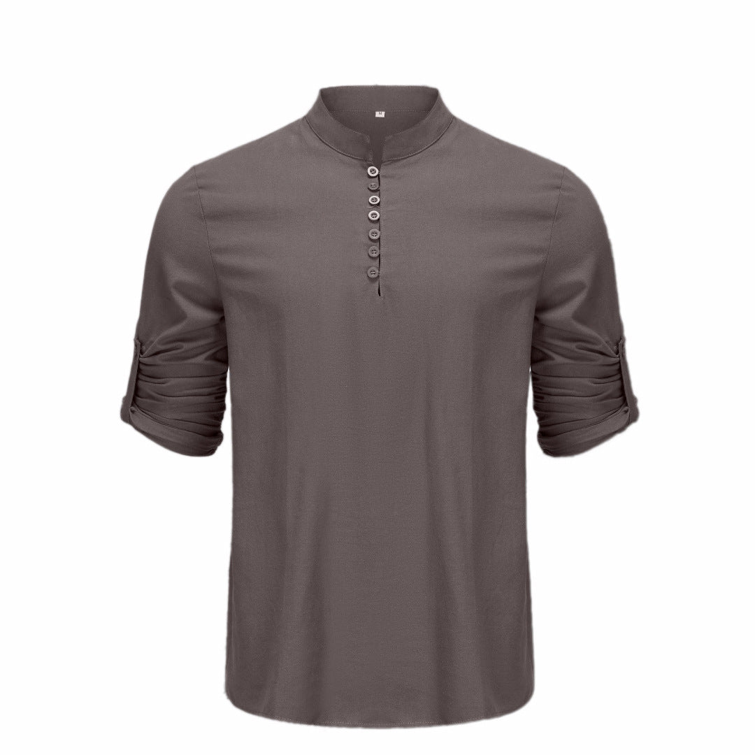 Shirt for men with modern buttons and practical rolled-up sleeves Lune London