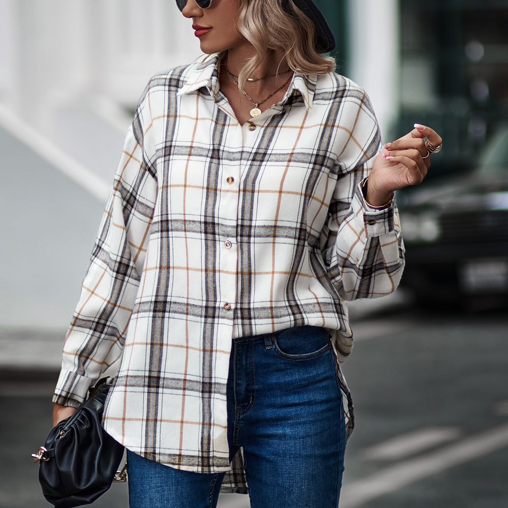 Lune London women's flannel shirt with check pattern