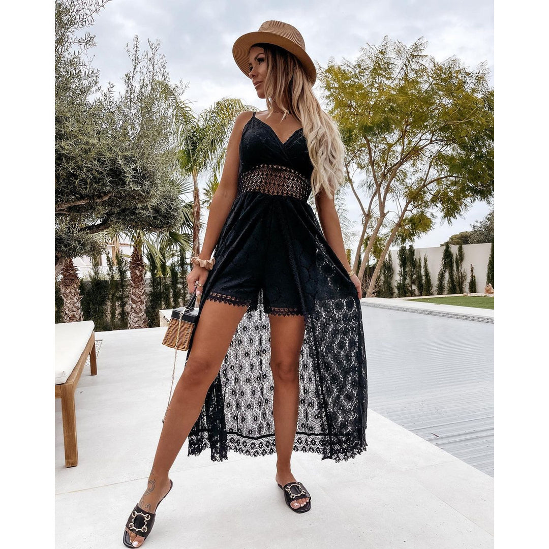 Summer maxi dresses for women with lace ornament Lune London