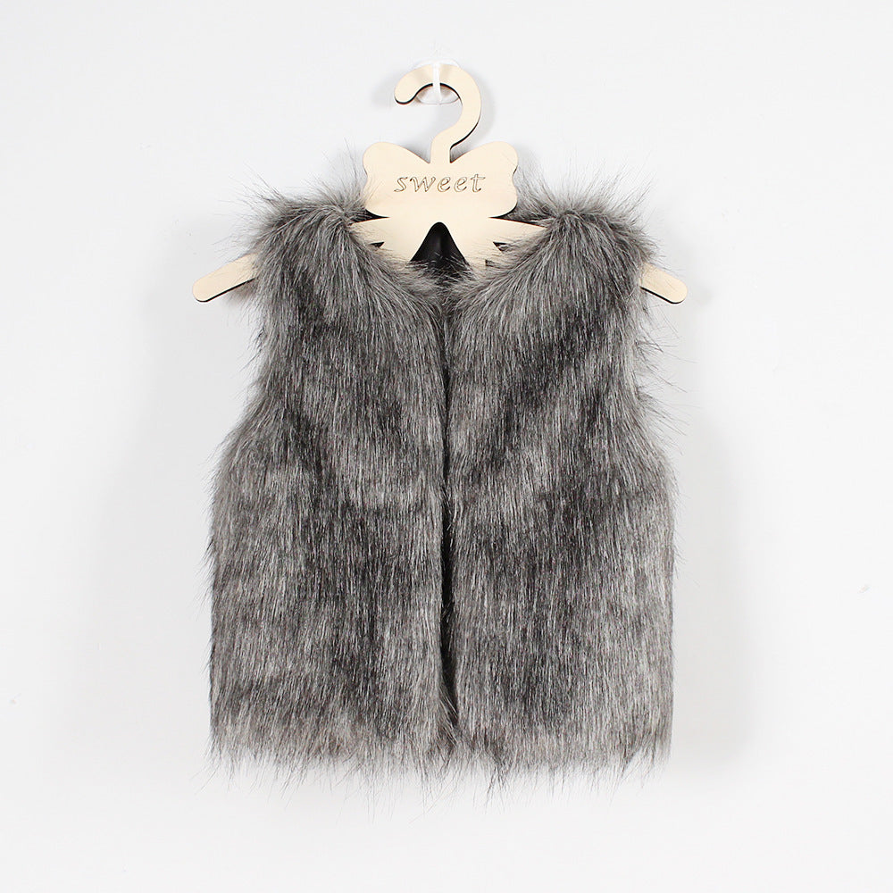 Ladies reversible luxurious faux fur vest Lune London