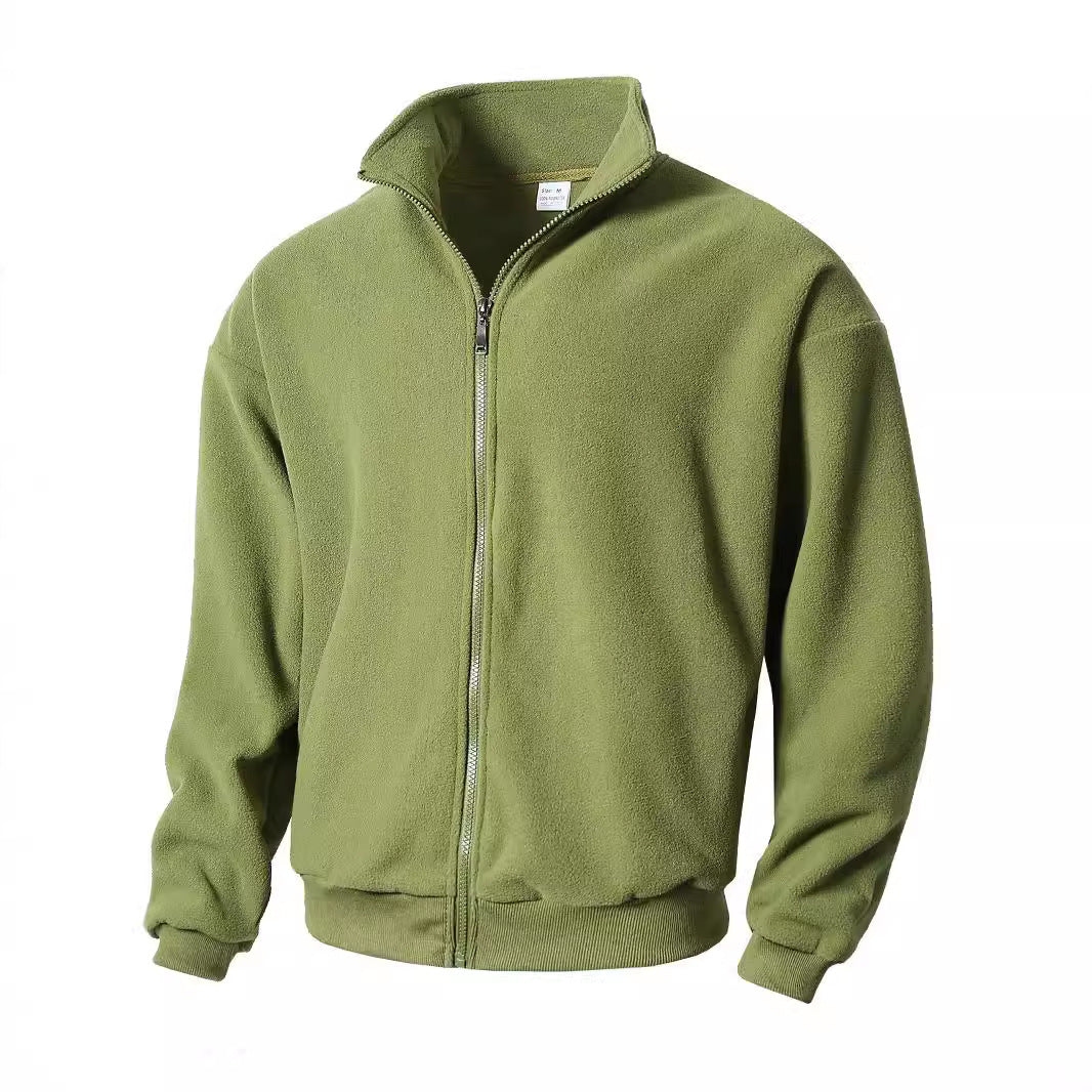 Fleece jacket for men with high collar and zipper Lune London