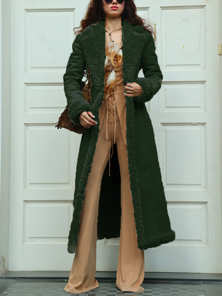 Ladies Long Fur Coat with Luxurious Inner Lining Lune London