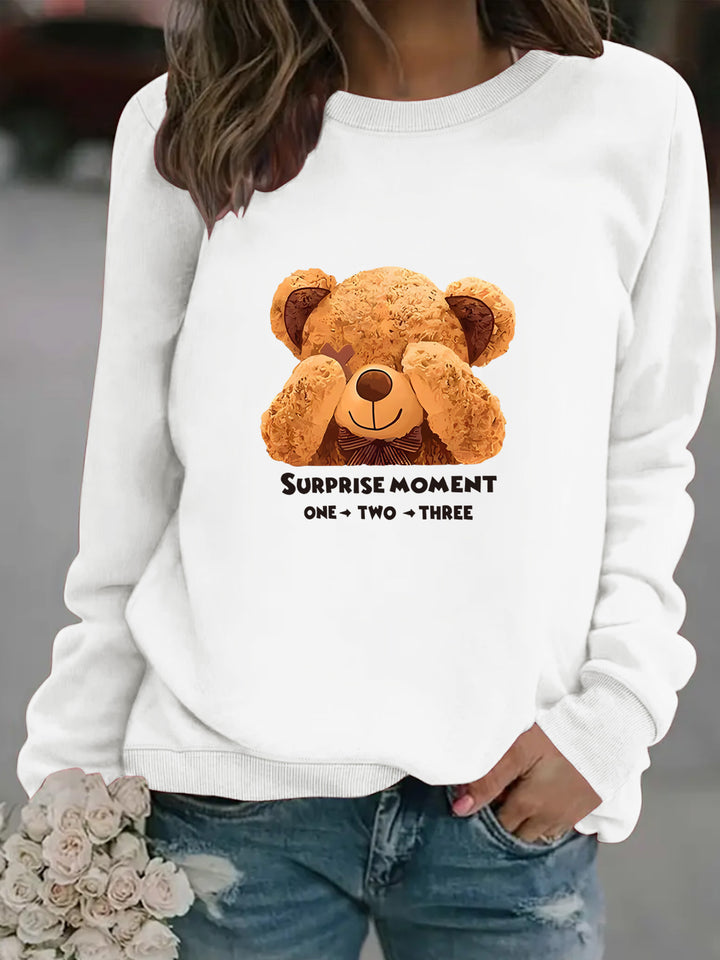 Women Sweatshirt with unique bear motif and entertaining saying Chic & Stil