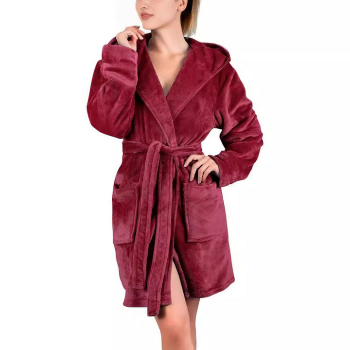 Women's Bathrobe Made Of Soft Microfiber Fabric Lune London