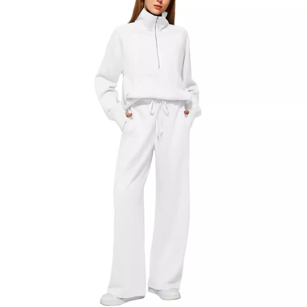 Ladies sports set with high top and wide pants Lune London