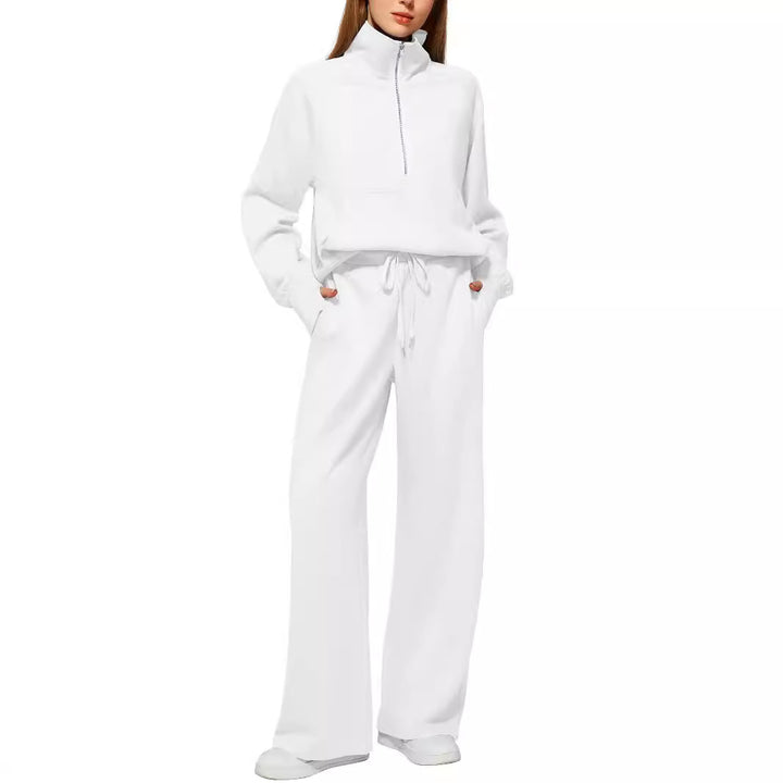 Ladies sports set with high top and wide pants Lune London